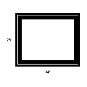 34" x 28" - Switchable Privacy Window - Fixed - Black Vinyl