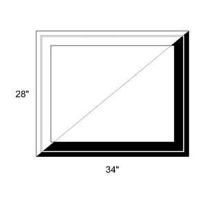 34" x 28" - Switchable Privacy Window - Fixed - Black/White Vinyl