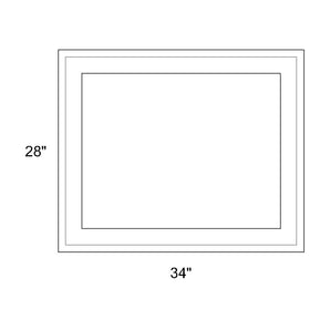 34" x 28" - Switchable Privacy Window - Fixed - White Vinyl