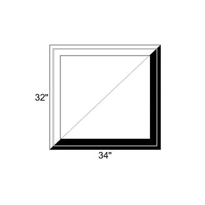 34" x 32" - Switchable Privacy Window - Fixed - Black/White Vinyl