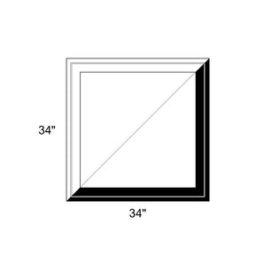 34" x 34" - Switchable Privacy Window - Fixed - Black/White Vinyl