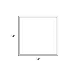 34" x 34" - Switchable Privacy Window - Fixed - White Vinyl