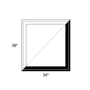 34" x 36" - Switchable Privacy Window - Fixed - Black/White Vinyl