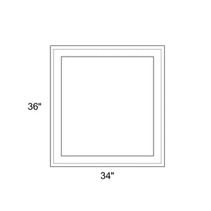 34" x 36" - Switchable Privacy Window - Fixed - White Vinyl