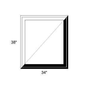 34" x 38" - Switchable Privacy Window - Fixed - Black/White Vinyl