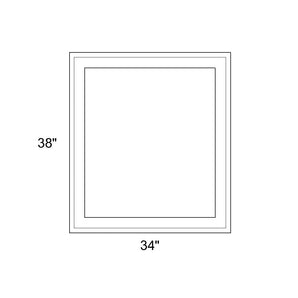 34" x 38" - Switchable Privacy Window - Fixed - White Vinyl