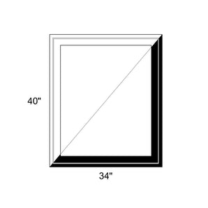 34" x 40" - Switchable Privacy Window - Fixed - Black/White Vinyl