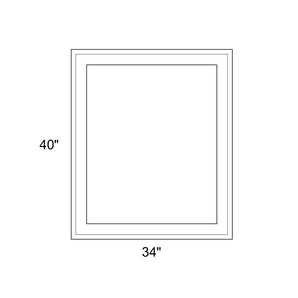 34" x 40" - Switchable Privacy Window - Fixed - White Vinyl