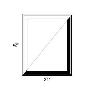 34" x 42" - Switchable Privacy Window - Fixed - Black/White Vinyl