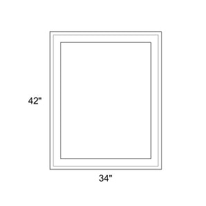 34" x 42" - Switchable Privacy Window - Fixed - White Vinyl