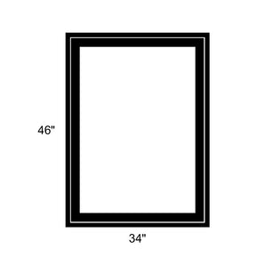 34" x 46" - Switchable Privacy Window - Fixed - Black Vinyl