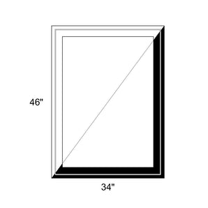 34" x 46" - Switchable Privacy Window - Fixed - Black/White Vinyl