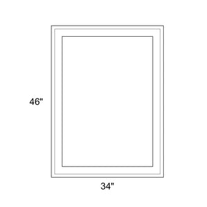 34" x 46" - Switchable Privacy Window - Fixed - White Vinyl