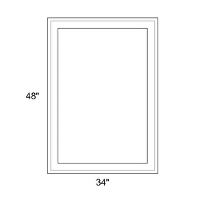 34" x 48" - Switchable Privacy Window - Fixed - White Vinyl