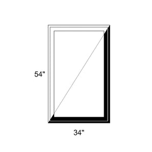 34" x 54" - Switchable Privacy Window - Fixed - Black/White Vinyl