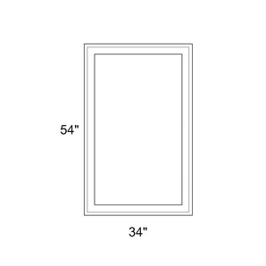 34" x 54" - Switchable Privacy Window - Fixed - White Vinyl