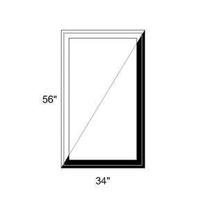 34" x 56" - Switchable Privacy Window - Fixed - Black/White Vinyl