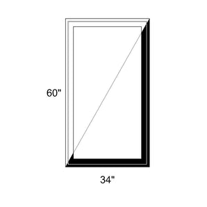 34" x 60" - Switchable Privacy Window - Fixed - Black/White Vinyl