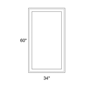 34" x 60" - Switchable Privacy Window - Fixed - White Vinyl