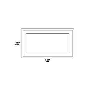 36" x 20" - Switchable Privacy Window - Fixed - White Vinyl