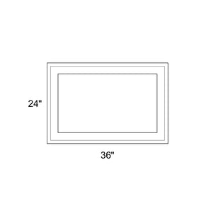 36" x 24" - Switchable Privacy Window - Fixed - White Vinyl