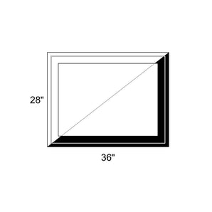 36" x 28" - Switchable Privacy Window - Fixed - Black/White Vinyl