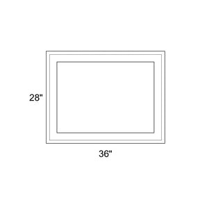 36" x 28" - Switchable Privacy Window - Fixed - White Vinyl