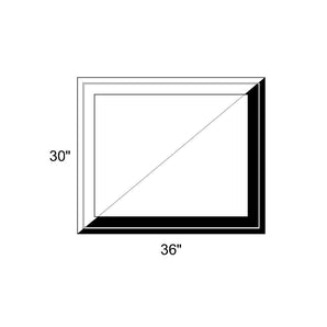 36" x 30" - Switchable Privacy Window - Fixed - Black/White Vinyl