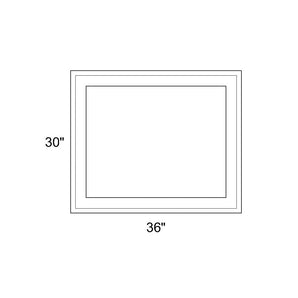 36" x 30" - Switchable Privacy Window - Fixed - White Vinyl