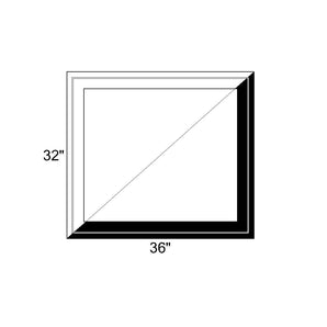 36" x 32" - Switchable Privacy Window - Fixed - Black/White Vinyl