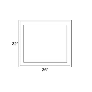 36" x 32" - Switchable Privacy Window - Fixed - White Vinyl