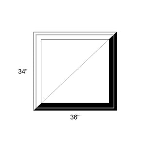 36" x 34" - Switchable Privacy Window - Fixed - Black/White Vinyl