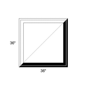 36" x 36" - Switchable Privacy Window - Fixed - Black/White Vinyl