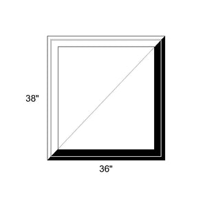 36" x 38" - Switchable Privacy Window - Fixed - Black/White Vinyl