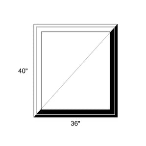 36" x 40" - Switchable Privacy Window - Fixed - Black/White Vinyl