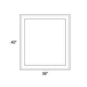 36" x 40" - Switchable Privacy Window - Fixed - White Vinyl