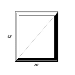 36" x 42" - Switchable Privacy Window - Fixed - Black/White Vinyl