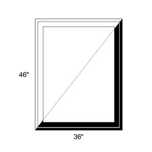 36" x 46" - Switchable Privacy Window - Fixed - Black/White Vinyl