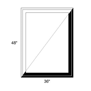 36" x 48" - Switchable Privacy Window - Fixed - Black/White Vinyl