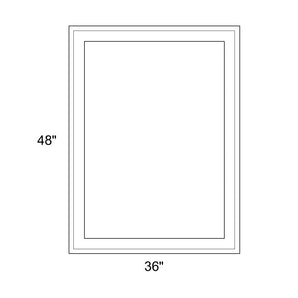 36" x 48" - Switchable Privacy Window - Fixed - White Vinyl