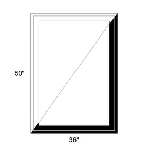 36" x 50" - Switchable Privacy Window - Fixed - Black/White Vinyl