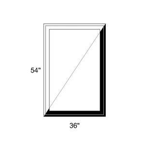 36" x 54" - Switchable Privacy Window - Fixed - Black/White Vinyl