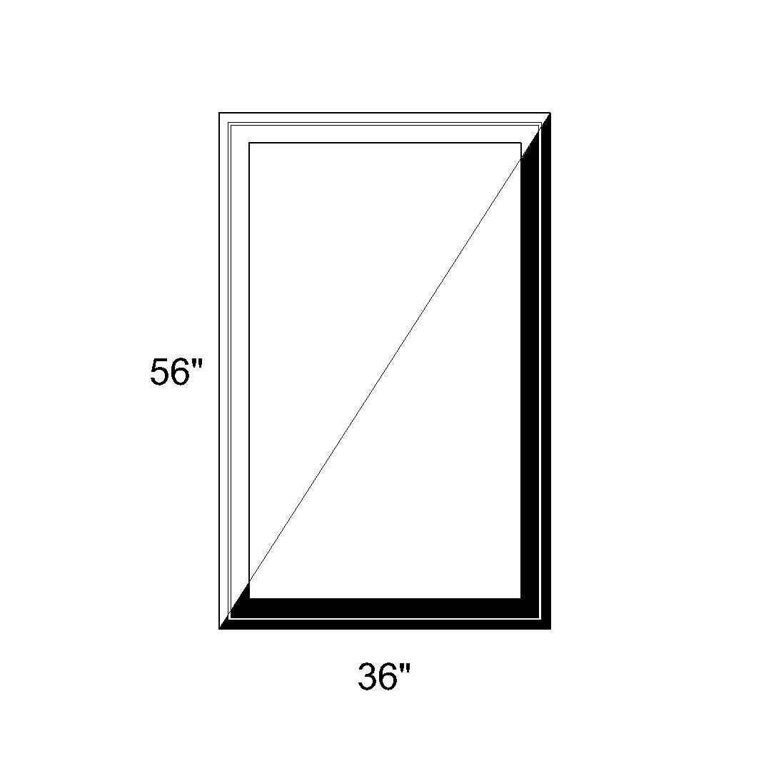 36 x 56 - Fixed Switchable LC Privacy Glass Window - Black/White Vinyl ...