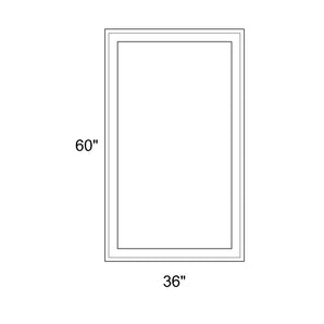 36" x 60" - Switchable Privacy Window - Fixed - White Vinyl