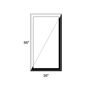 36" x 66" - Switchable Privacy Window - Fixed - Black/White Vinyl