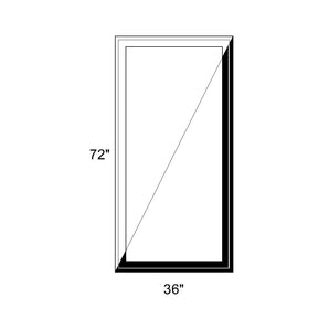 36" x 72" - Switchable Privacy Window - Fixed - Black/White Vinyl