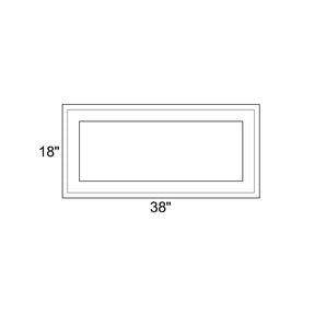 38" x 18" - Switchable Privacy Window - Fixed - White Vinyl