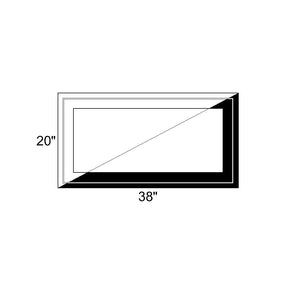 38" x 20" - Switchable Privacy Window - Fixed - Black/White Vinyl