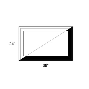 38" x 24" - Switchable Privacy Window - Fixed - Black/White Vinyl