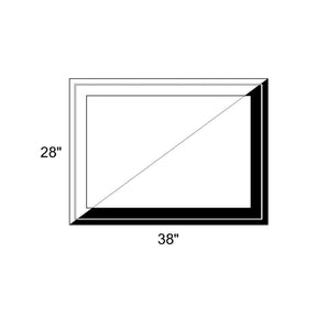 38" x 28" - Switchable Privacy Window - Fixed - Black/White Vinyl